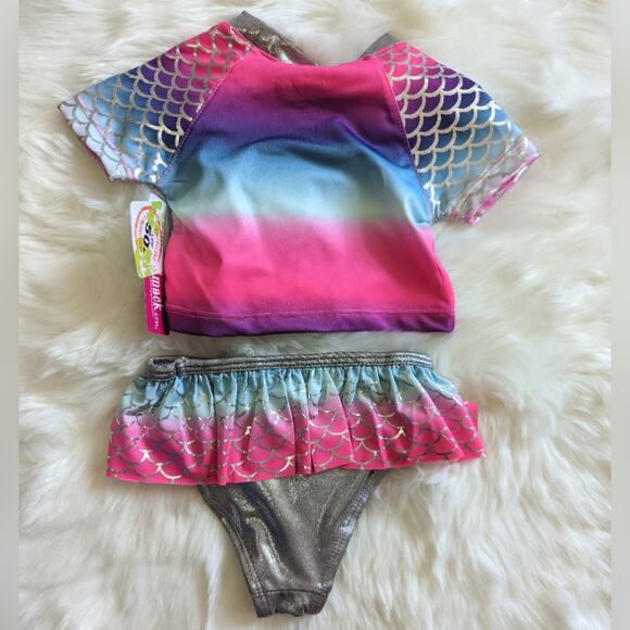 Penelope Mack Rashguard Bikini Mermaid Bathingsuit sz 12M New - Picture 5 of 5